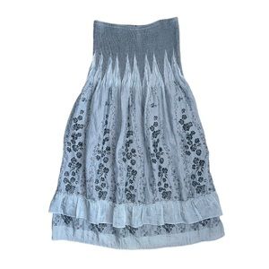 Anthropologie Lapis Women's Strapless Boho Floral Convertible Dress Skirt O/S